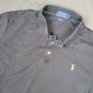 Ralph Lauren Polo Black Short Sleeve Shirt Pony Logo Men's L Classic Fit
